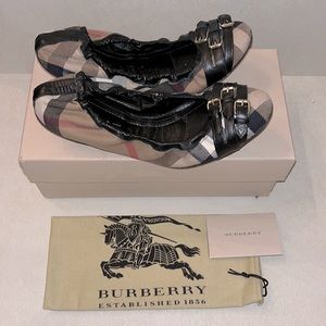 COPY - Burberry Bridle Housecheck Falconer Ballerina Flats ~ Size 39 ~ Size 8.5…
